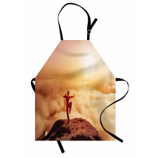 Karate Posed Man at Sunset Apron