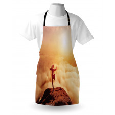 Karate Posed Man at Sunset Apron