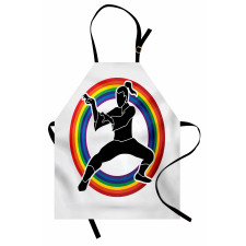 Karate on Rainbow Circle Apron