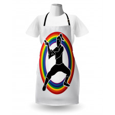 Karate on Rainbow Circle Apron