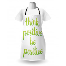 Words in Green Tone Apron