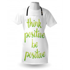 Words in Green Tone Apron