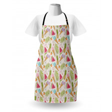 Ice Creams and Fruits Apron