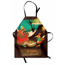 Bear and Fox Xmas Apron