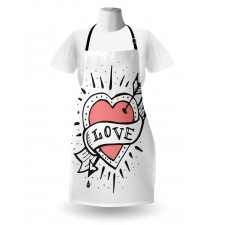 Motifs and Heart Drawing Apron