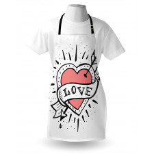 Motifs and Heart Drawing Apron