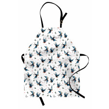 Flying Bird Heart Branch Apron