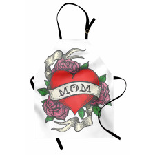 Heart with Roses and Mom Apron