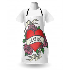 Heart with Roses and Mom Apron