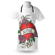 Heart with Roses and Mom Apron