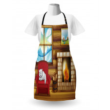 Sleepy Cat Rustic House Apron