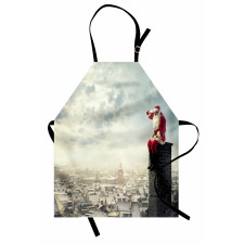 Santa Sits on Chimney Apron