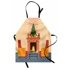 Cartoon Xmas Interior Apron