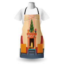 Cartoon Xmas Interior Apron