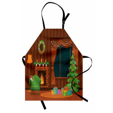 Cartoon Christmas Room Apron