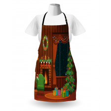 Cartoon Christmas Room Apron