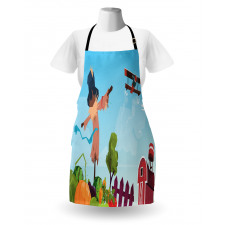 Countryside Cartoon Apron