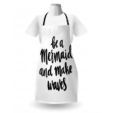 Monochrome Be a Mermaid Apron