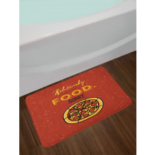 Pizza Relationship with Food Bath Mat