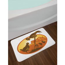 Retro Countryside Bath Mat