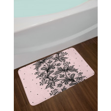 Botanical Lace Look Motif Bath Mat