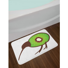 Small Bird and Fruit Slice Bath Mat