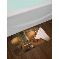 Instrument and Music Sheet Bath Mat