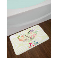 Viva Mexico Folklore Bath Mat