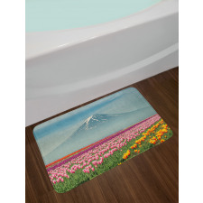 Colorful Japanese Tulips Field Bath Mat