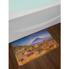 Landscape of Old Village Rural Bath Mat