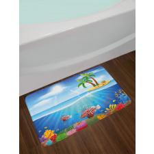 Lionfish and Coral Reefs Bath Mat