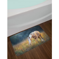 Palomino Horse Grazing Bath Mat