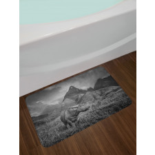 Buffalo on Rice Fields Bath Mat