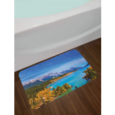 Abraham Lake Shore Photo Bath Mat