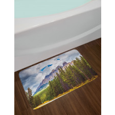 Majestic Mountains Scene Bath Mat