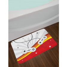 70's Gamepads Retro Games Bath Mat