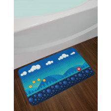 8-Bit Inspired Game Platform Bath Mat