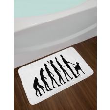 Ape to Man with Dog Pet Bath Mat