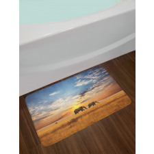 Elephants Untouched Land Bath Mat