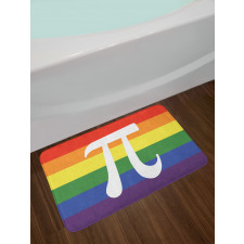 Number on Rainbow Colors Bath Mat