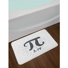 Grunge Design Number Lines Bath Mat