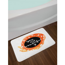 Watercolor You are Wonderful Bath Mat