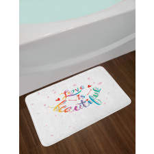 Love is Rainbow Art Bath Mat