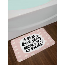 Love Story Saying Bath Mat