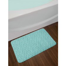 Simplistic Leafy Branches Bath Mat