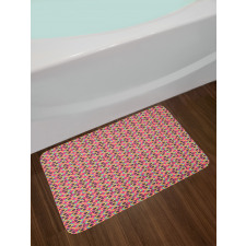 Vivid Rounds and Squares Bath Mat