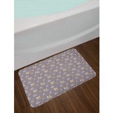 Vintage Botanical Pattern Bath Mat