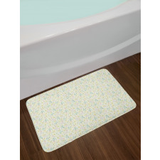 Pastel Tone Flora Bath Mat