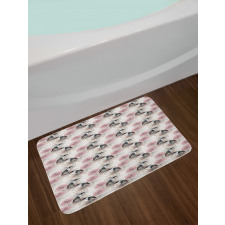 Vintage Toucan and Flowers Bath Mat