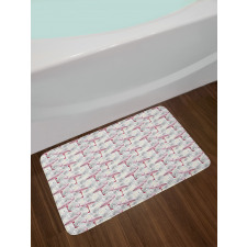 Roses and Flamingos Bath Mat